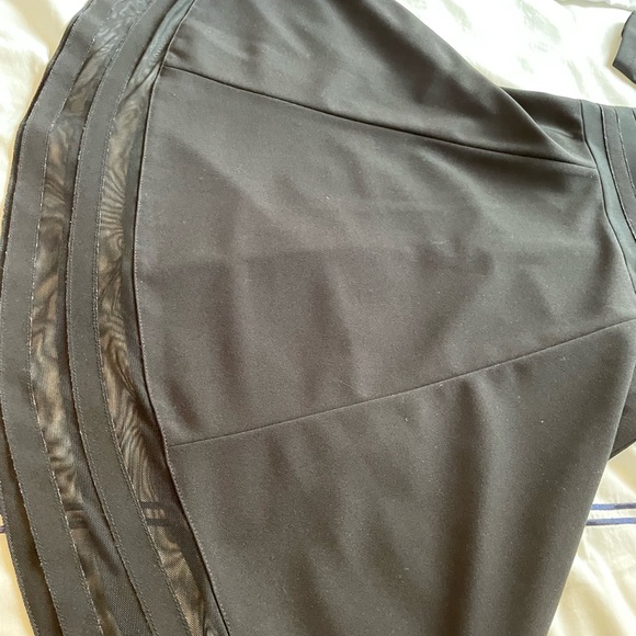 Calvin Klein Dresses | Calvin Klein Mesh Hem Fit and Flare Dress | Color: Black - Picture 3 of 5